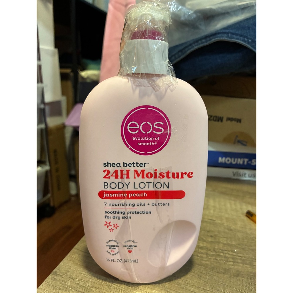 EOS Shea Better 24H Moisture Body Lotion Jasmine Peach 16 fl oz New